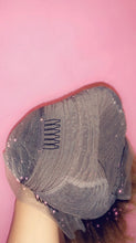 Load image into Gallery viewer, Indian Raw 13x4 613 w/ black roots- lace frontal Custom color Bob Unit {2 wig caps included}