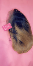 Load image into Gallery viewer, Indian Raw 13x4 613 w/ black roots- lace frontal Custom color Bob Unit {2 wig caps included}