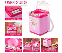 Load image into Gallery viewer, Large Pink or Black washing machine w/ drying bucket { batteries included}