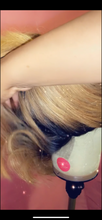 Load image into Gallery viewer, Indian Raw 13x4 613 w/ black roots- lace frontal Custom color Bob Unit {2 wig caps included}